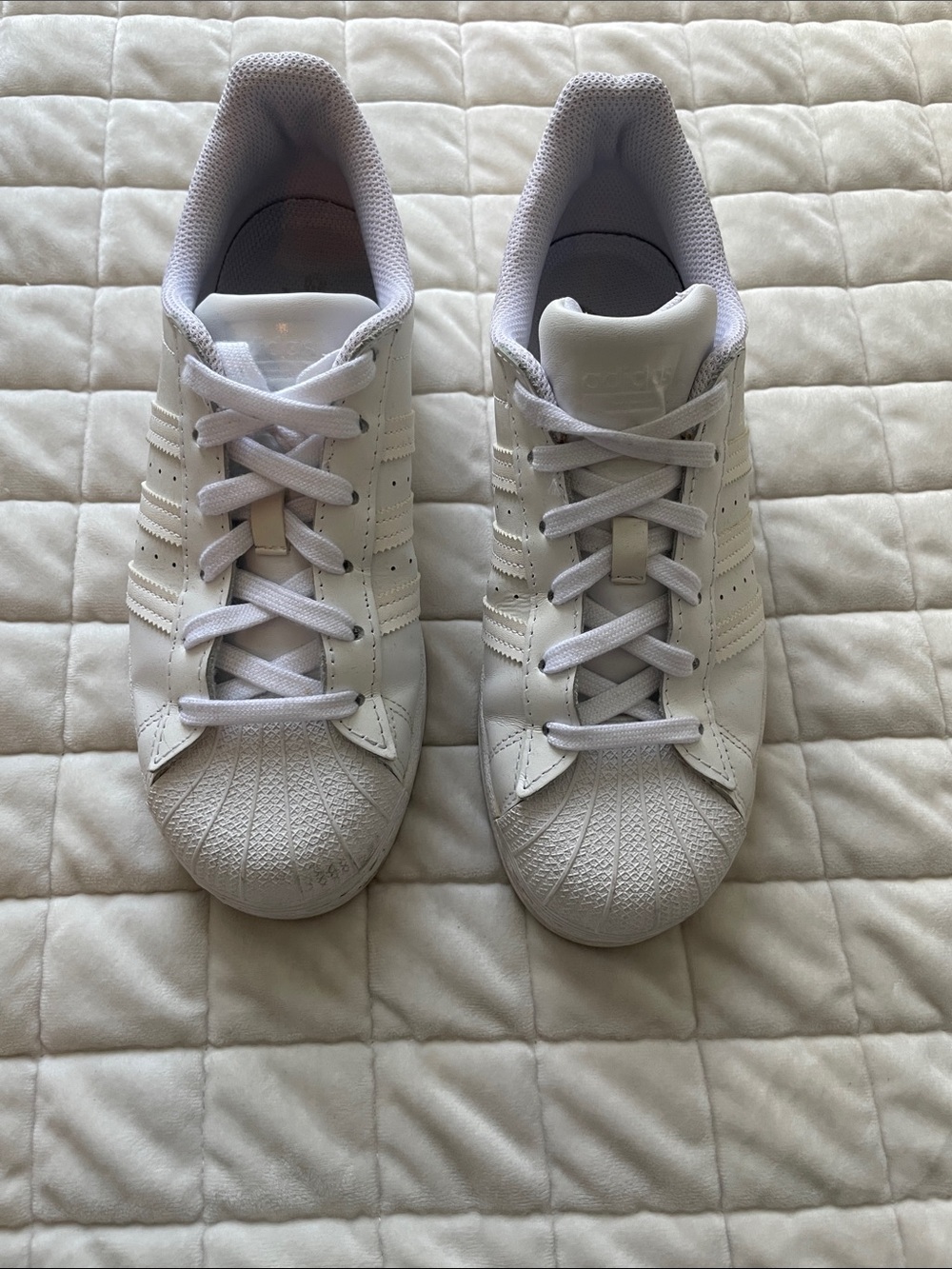 Adidas White Low-Top Leather Sneakers